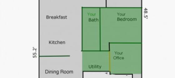 UNM Housing SUITE: 1 bdrm, 1 Office and a Prvt Bath for University of New Mexico Students in Albuquerque, NM